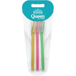 queen by lord eye brow trimmer and facial face hair remover 3pieces 76.4